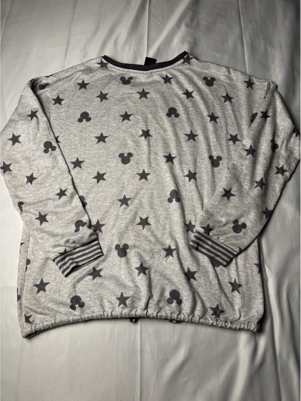 Disney Mickey Mouse Gray Star Pattern Pajama Set for Women -